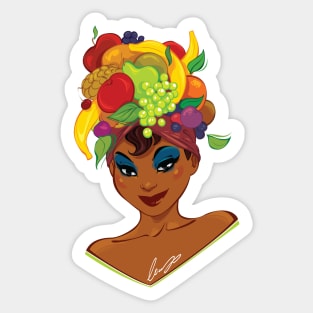 Fruits on my head Sticker